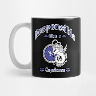 Zodiac attributes: Capricorn black Mug